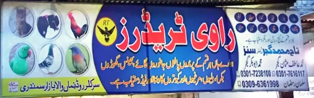 راوی ٹریڈرز — ونڈا / فیڈ / دانہ، سرکلر روڈ اور نہر بازار، سمندری، سمندری