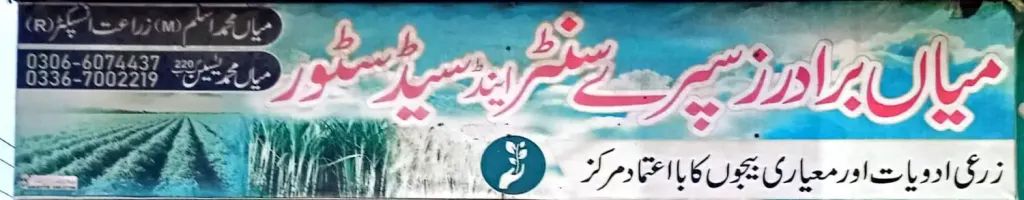 میاں برادرز سپرے سینٹر اینڈ سیڈ سٹور — زرعی ادویات / کھاد / بیج، گوجرہ روڈ، سمندری، سمندری